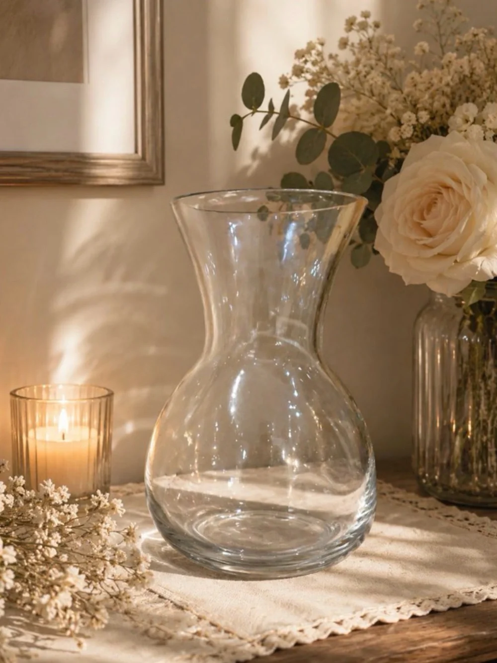 Clear Glass Bulb Vase - Picture 1 of 3